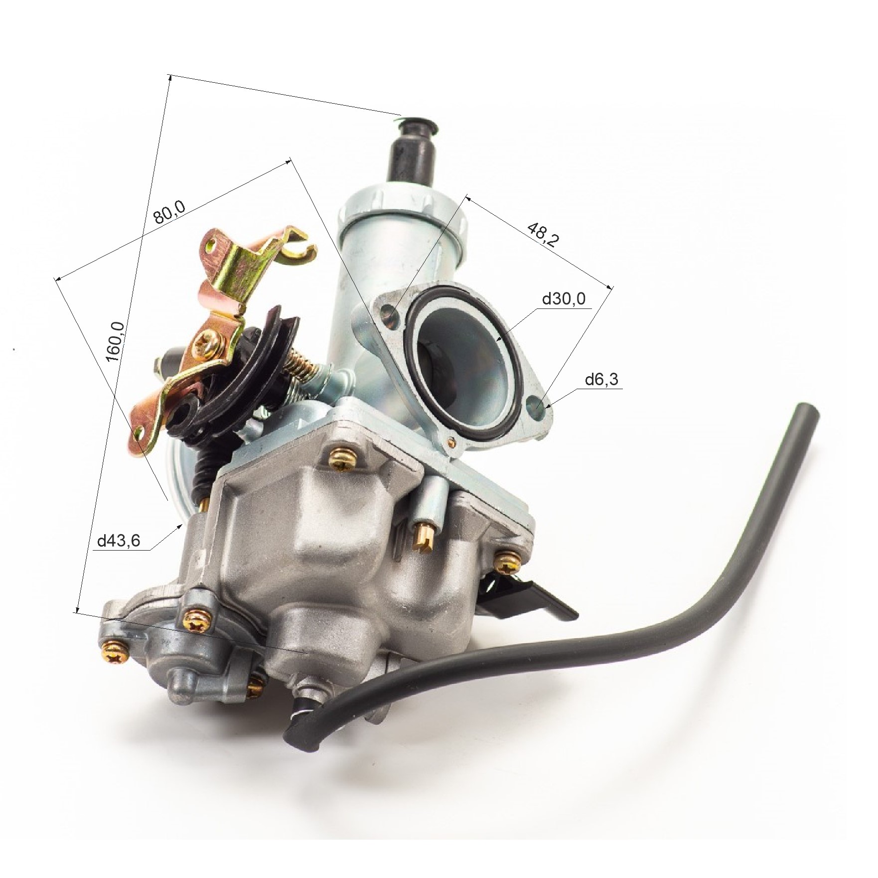 Карбюратор CB250 250см3 (PZ30) с ускорит. насосом